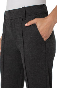 LIVERPOOL GEMMA CIGARETTE TROUSER - HEATHERED CHARCOAL