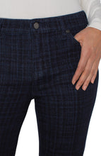 Load image into Gallery viewer, LIVERPOOL HANNAH FLARE - INDIGO PLAID
