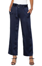 Load image into Gallery viewer, LIVERPOOL BELTED PAPERBAG WIDE LEG - NAVY ECLIPSE
