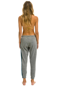 AVIATOR NATION 5 STRIPE SWEATPANTS - HEATHER GREY