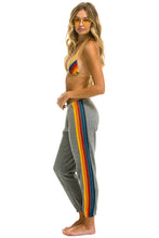 Load image into Gallery viewer, AVIATOR NATION 5 STRIPE SWEATPANTS - HEATHER GREY
